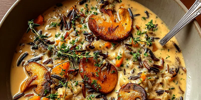 Creamy Mushroom Wild Rice Soup