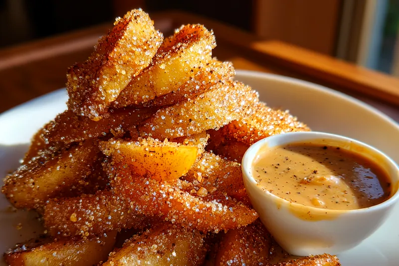 Cooking process for Crispy Apple Wedges Delight