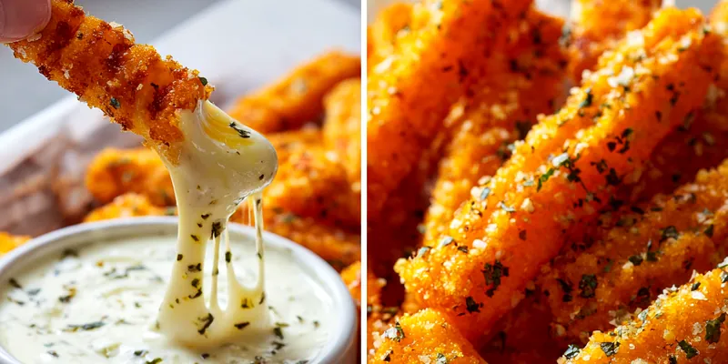 Crispy Cheese Sticks with Sauce