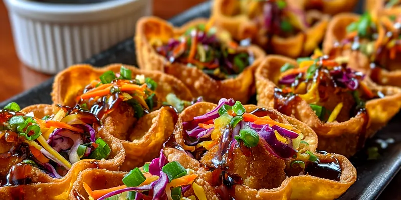 Crispy Chicken Wonton Tacos