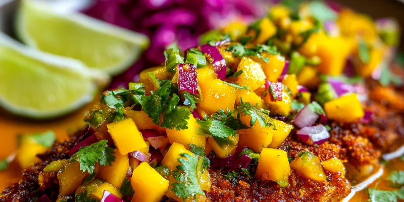 Crispy Fish with Mango Salsa