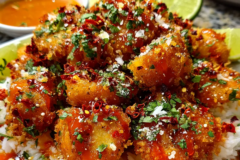 Cooking process for Crispy Fried Chicken with Spicy Sauce