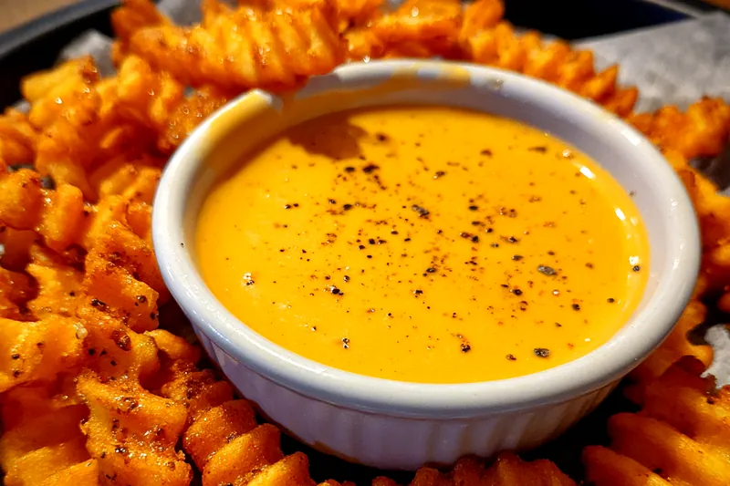 Fresh ingredients for Crispy Fries with Dipping Sauce