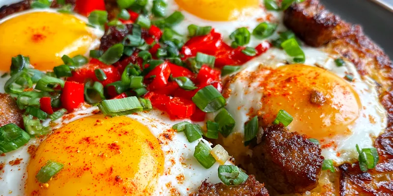 Crispy Hash Brown Breakfast Pizza