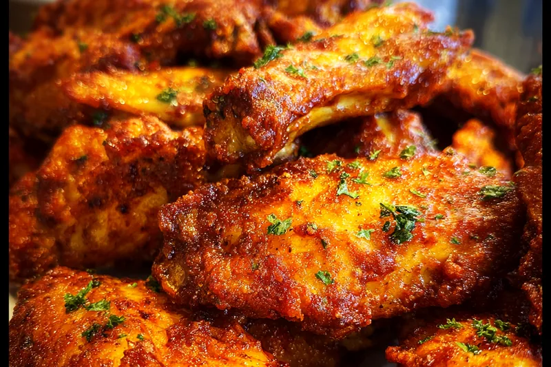 Fresh ingredients for Crunchy Cajun Garlic Wings