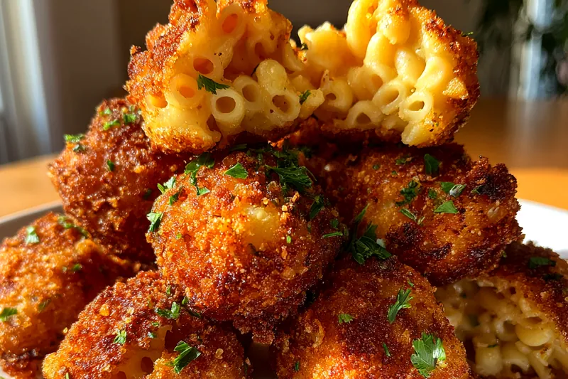 Cooking process for Crunchy Macaroni Cheese Bites