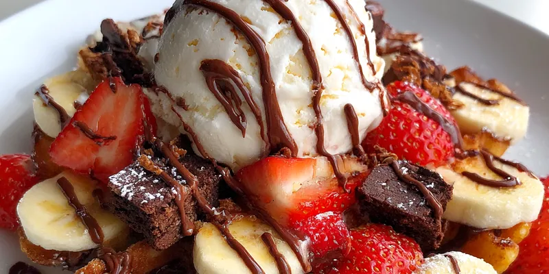 Decadent Chocolate Fruit Waffle