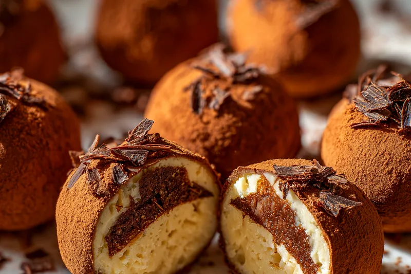 Fresh ingredients for Decadent Cocoa Truffles