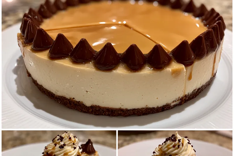 Cooking process for Decadent Espresso Cheesecake