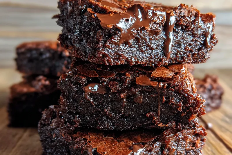 Fresh ingredients for Decadent Fudge Chocolate Squares