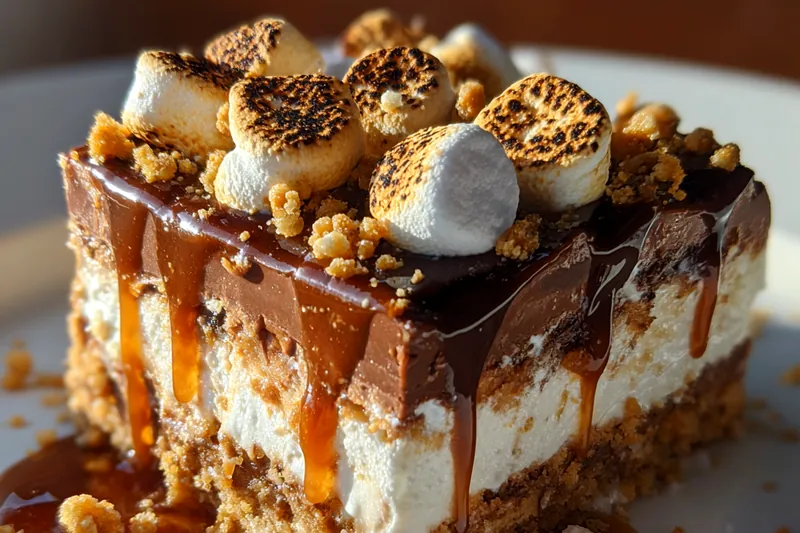 Cooking process for Decadent S'mores Delight