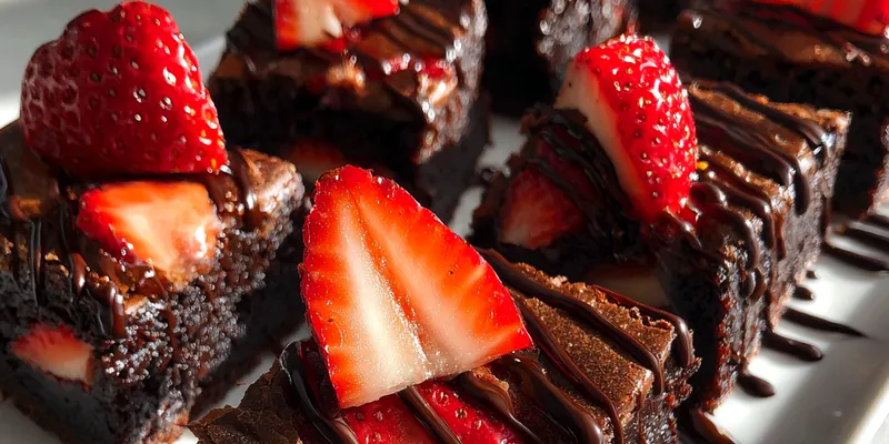 Decadent Strawberry Chocolate Brownies
