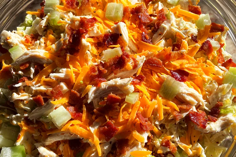 Fresh ingredients for Delicious Chicken Bacon Salad