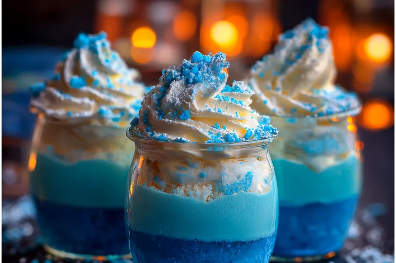 Fresh ingredients for Festive Blue Velvet Shots