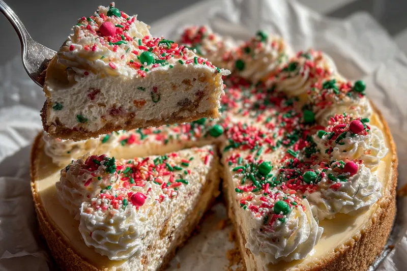 Cooking process for Festive Cheesecake Delight