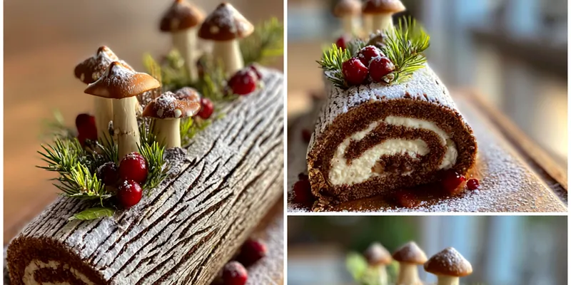 Festive Chocolate Log Dessert