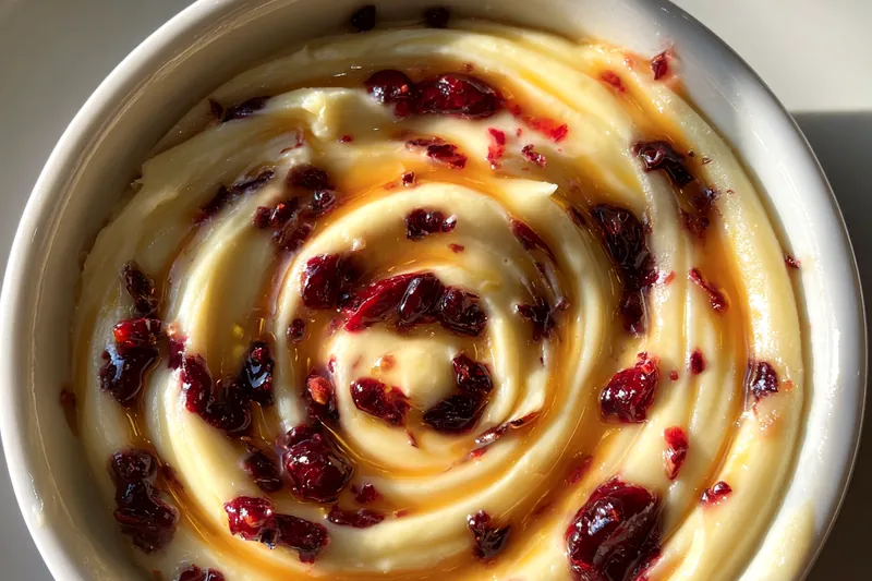 An assortment of ingredients for Festive Cranberry Honey Butter, including cranberries, honey, and butter displayed attractively.