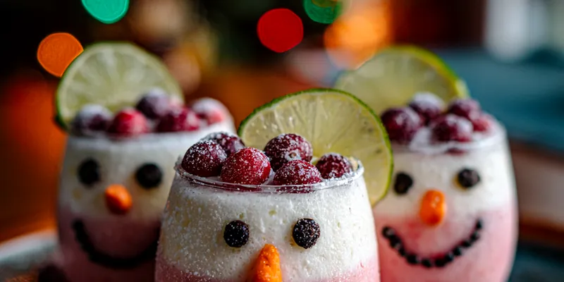 Festive Cranberry Snowman Punch