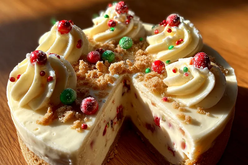 Fresh ingredients for Festive Holiday Cheesecake Delight