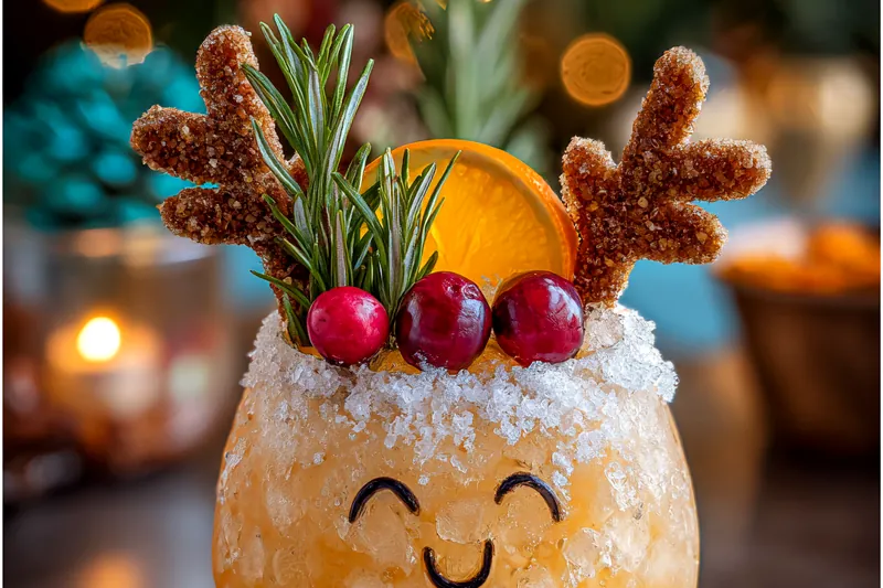 Cooking process for Festive Holiday Cocktail