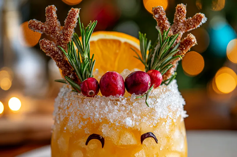 Fresh ingredients for Festive Holiday Cocktail