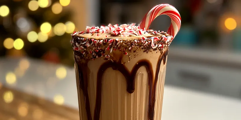 Festive Peppermint Chocolate Drink