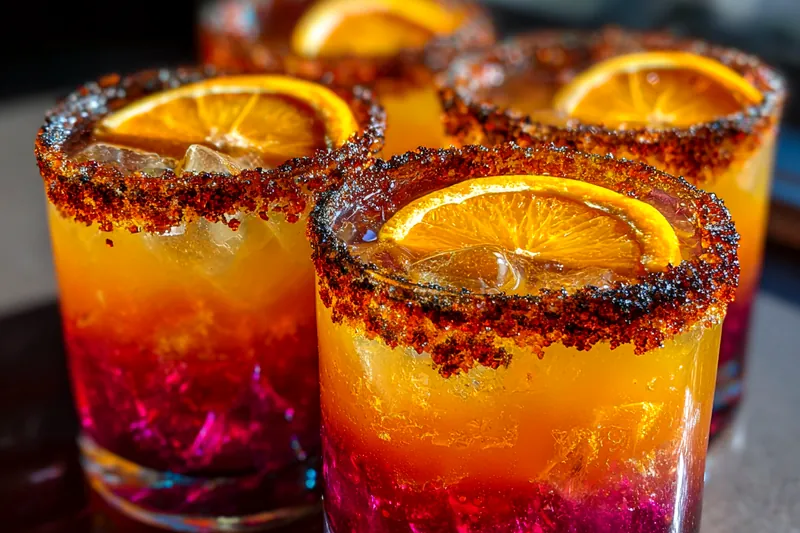 Fresh ingredients for Fiery Citrus Cocktail