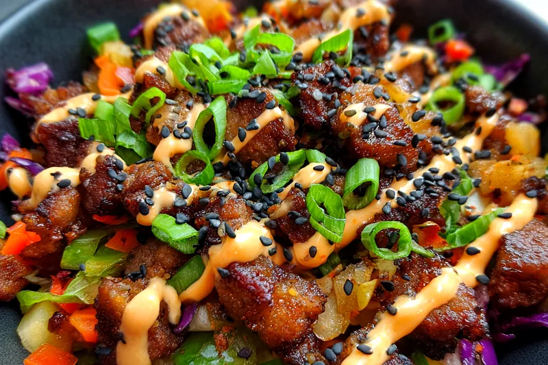 Cooking process for Flavorful Asian Fusion Bowl