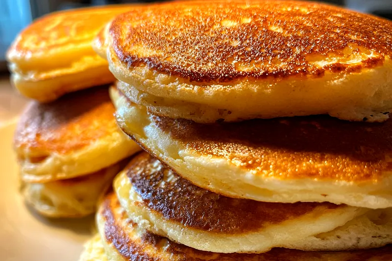 Cooking process for Fluffy Golden Pancakes Recipe