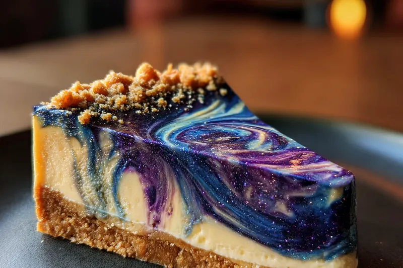 Cooking process for Galactic Blueberry Cheesecake