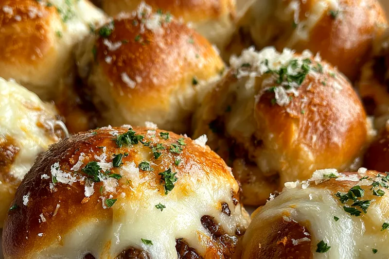 Cooking process for Garlic Cheese Stuffed Rolls