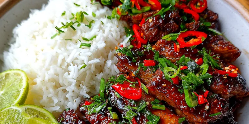 Glazed Chicken with Herb Rice