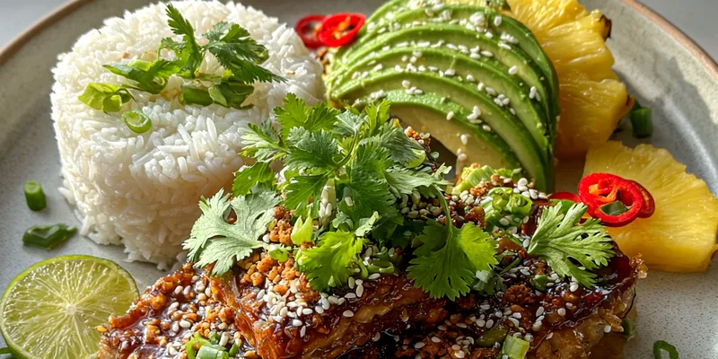 Glazed Sesame Chicken Stack