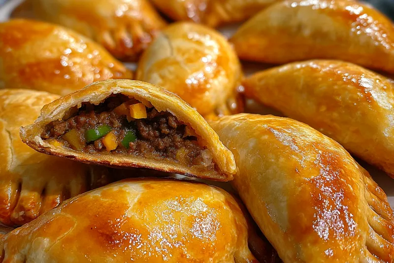 Cooking process for Golden Beef Empanadas Delight