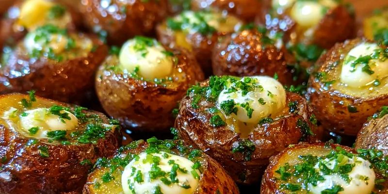 Golden Buttered Garlic Potatoes