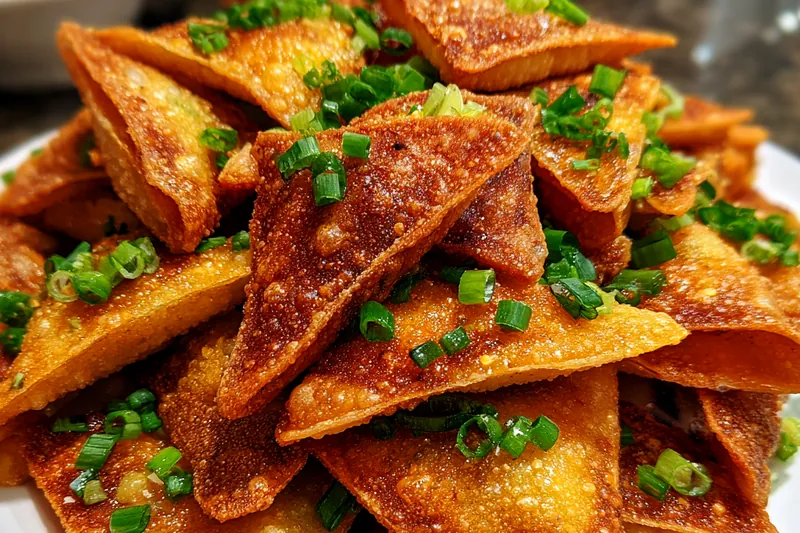 Cooking process for Golden Crab Rangoon Bites