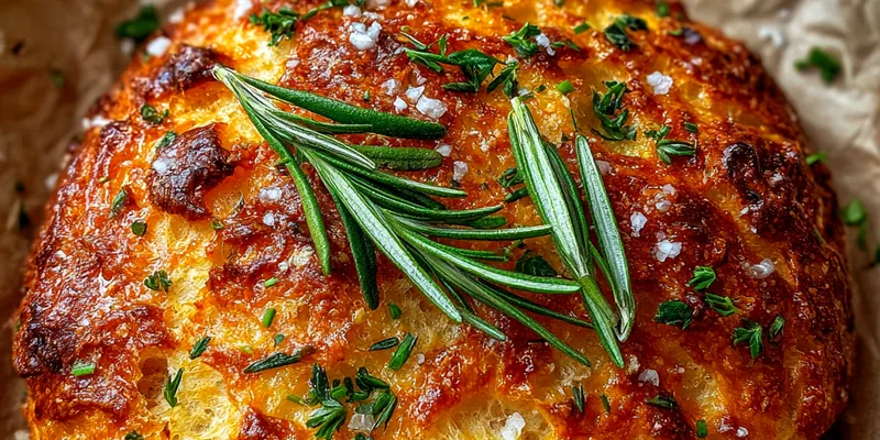 Savory Garlic Herb Artisan Bread Loaf