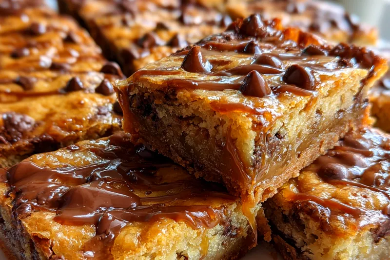 Cooking process for Gooey Chocolate Caramel Bars
