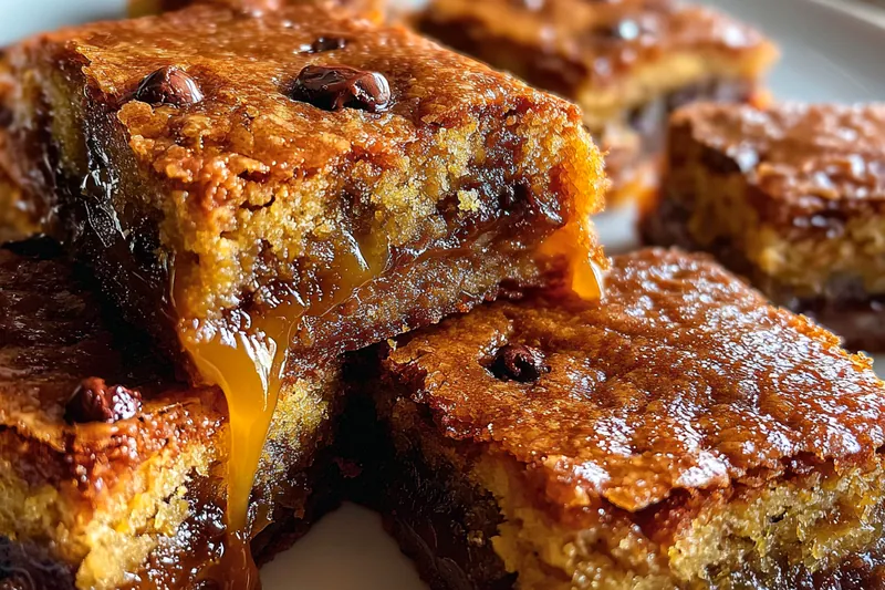 Fresh ingredients for Gooey Chocolate Caramel Bars