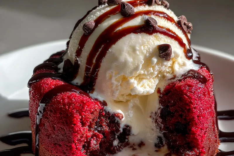 Fresh ingredients for Gooey Red Velvet Cake