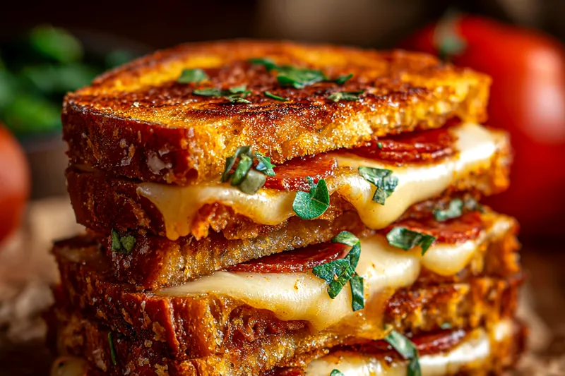 Fresh ingredients for Gourmet Grilled Sandwich