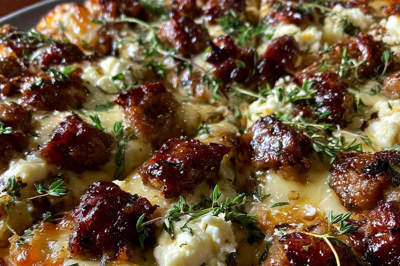 Fresh ingredients for Gourmet Sausage Pizza Delight