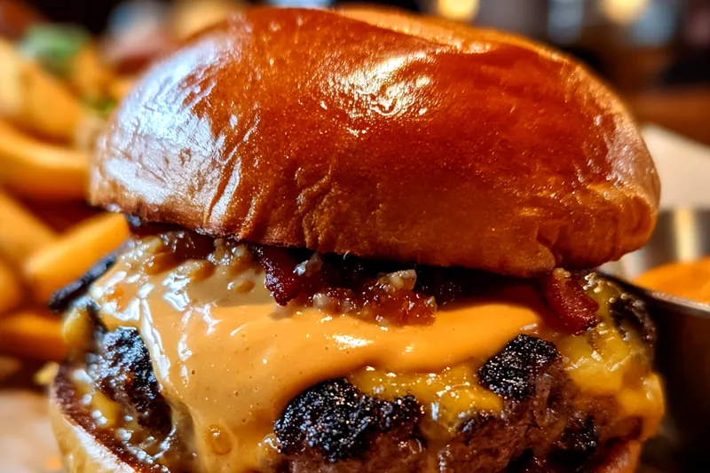 Cooking process for Grilled Bacon Burger Delight