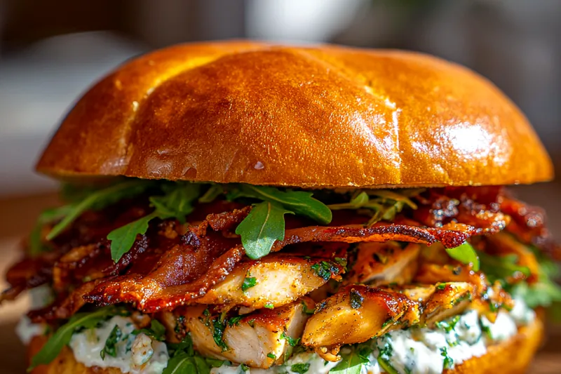 Fresh ingredients for Grilled Chicken Bacon Sandwich