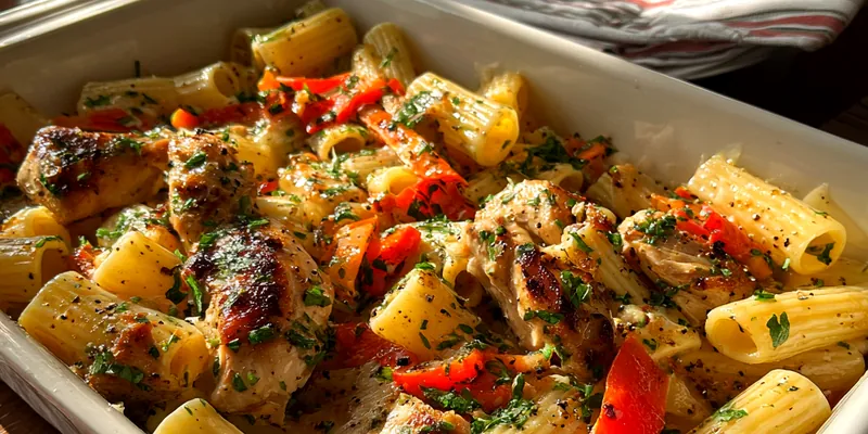 Grilled Chicken Pasta Bake