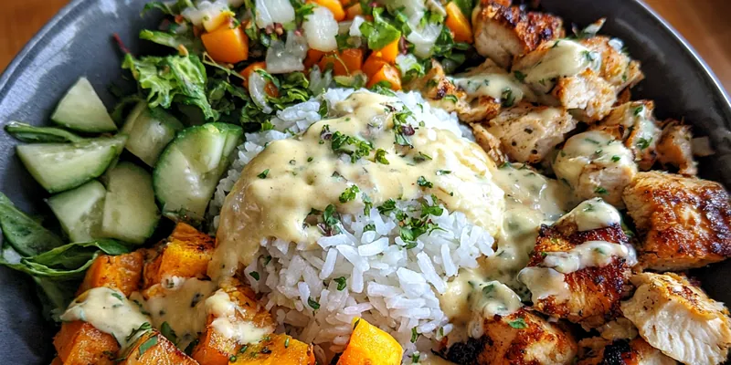 Grilled Chicken Sweet Potato Bowl