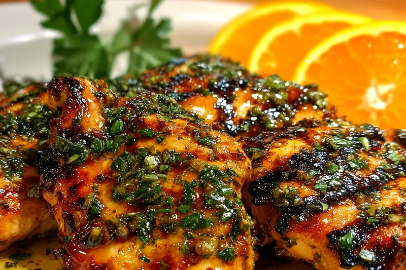 Cooking process for Grilled Citrus Herb Chicken