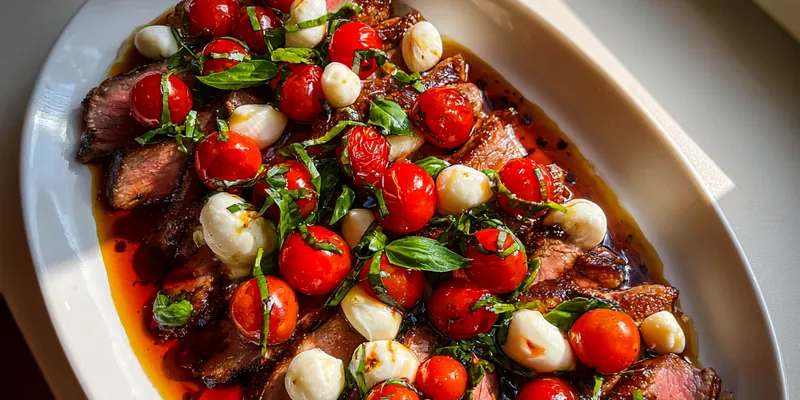 Grilled Steak Caprese