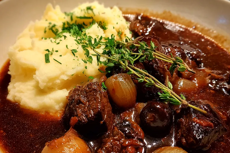 Fresh ingredients for Hearty Beef Stew with Vegetables