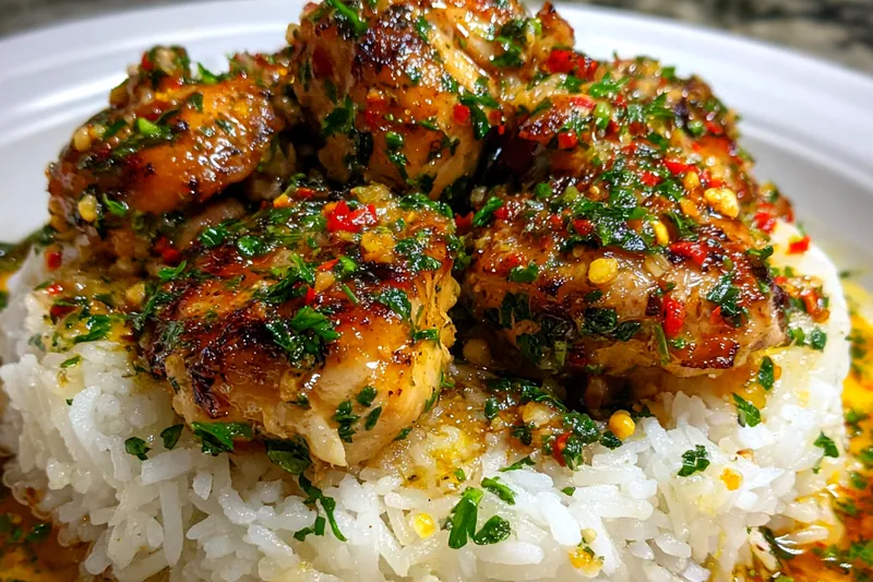 Cooking process for Herb Butter Chicken and Rice